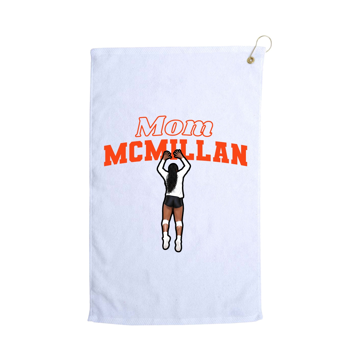 Golf Towel — Mothers Day Block in White