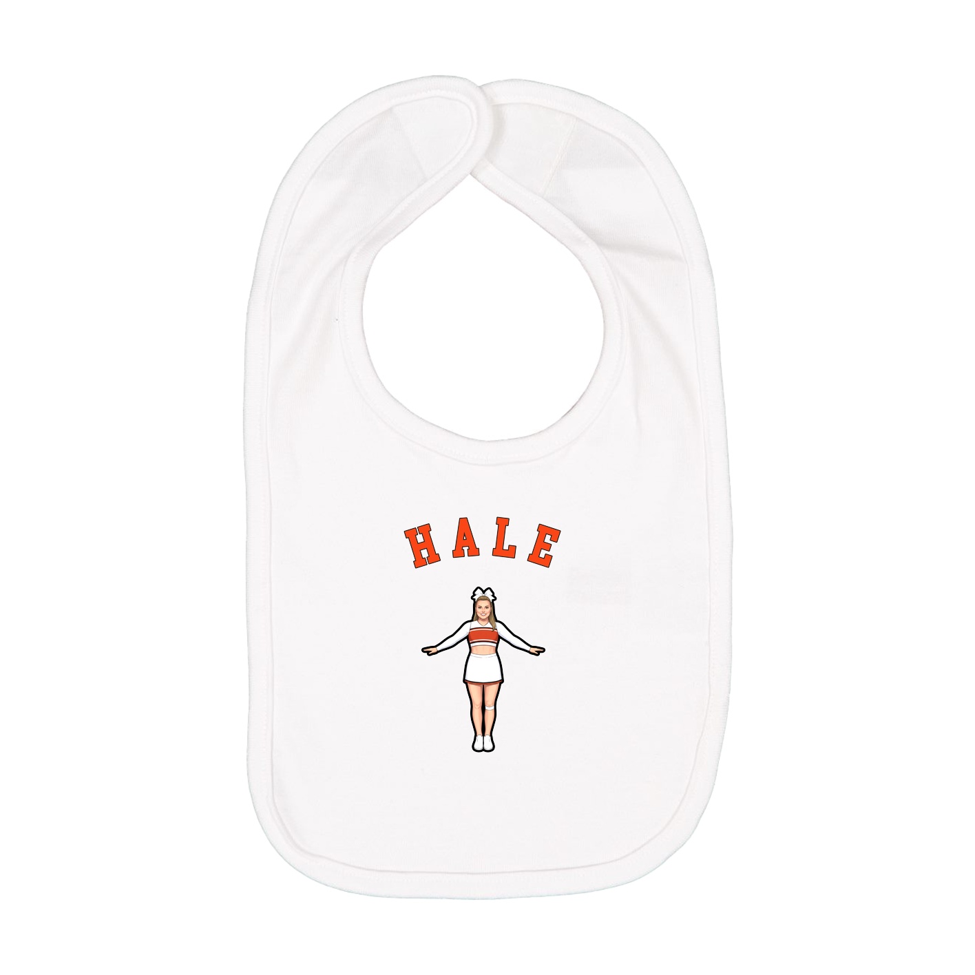 Infant Bib — Shirsey Arch in White