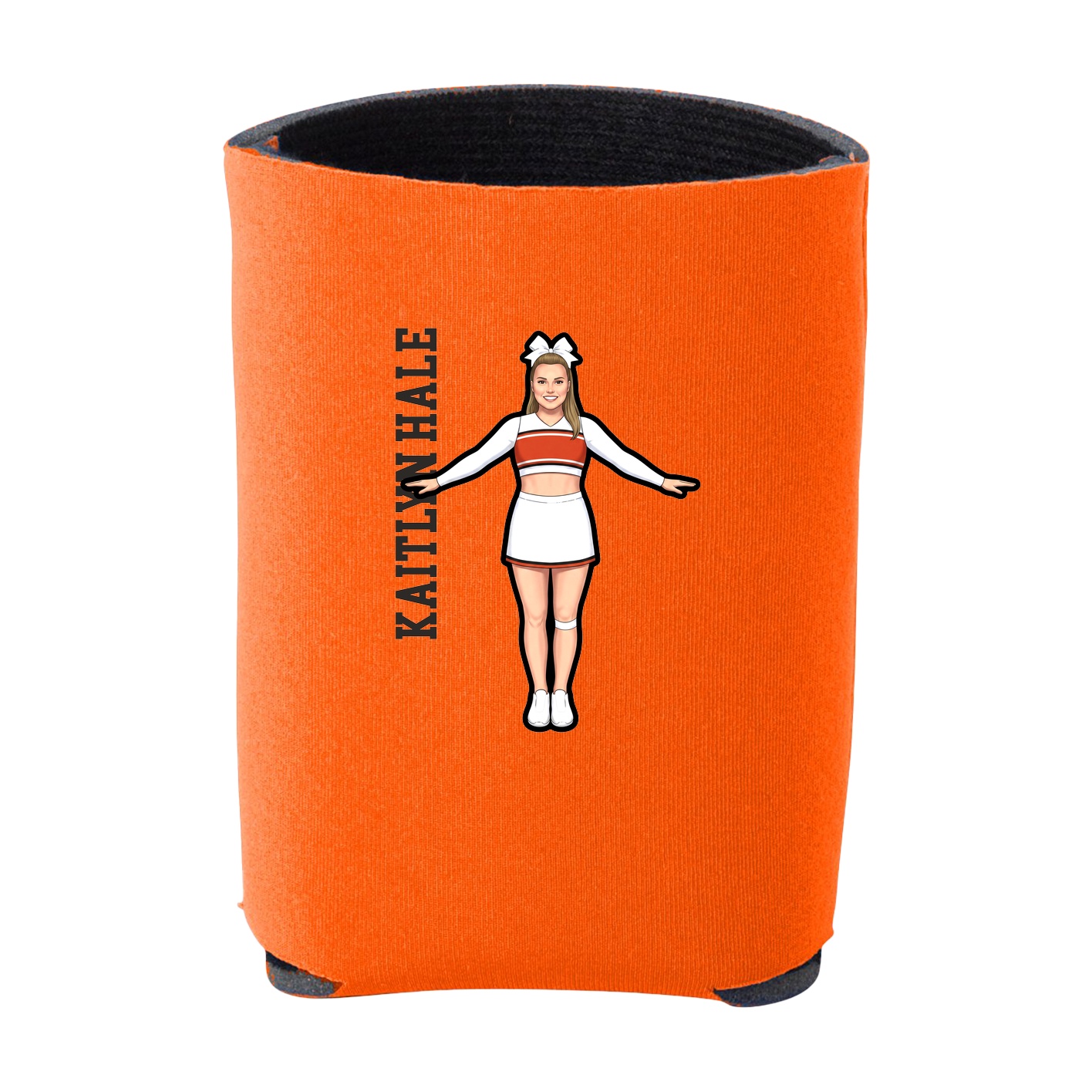 Can Holder — Name Vertical in Orange