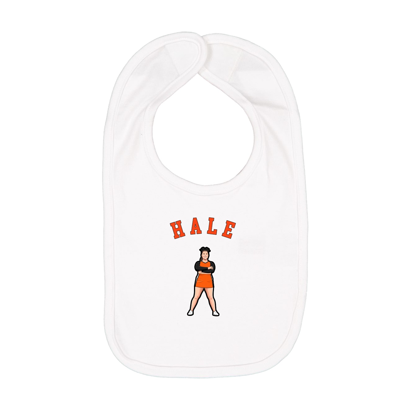 Infant Bib — Shirsey Arch in White