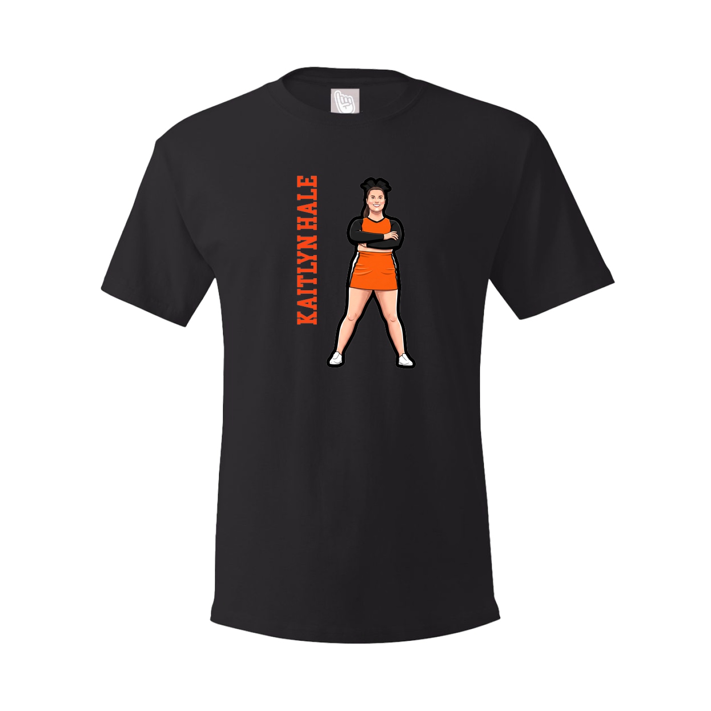 Tee — Name Vertical in Black