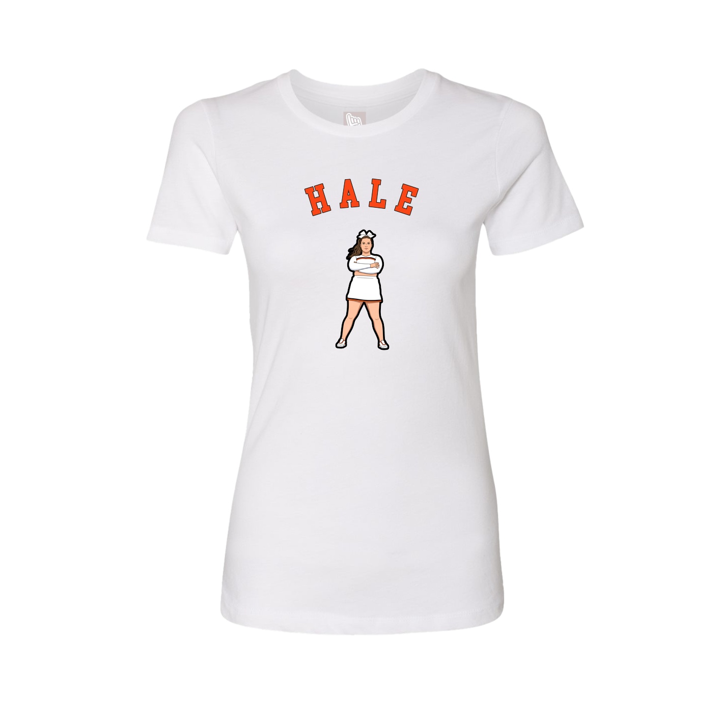 Fitted Women's Tee — Shirsey Arch in White