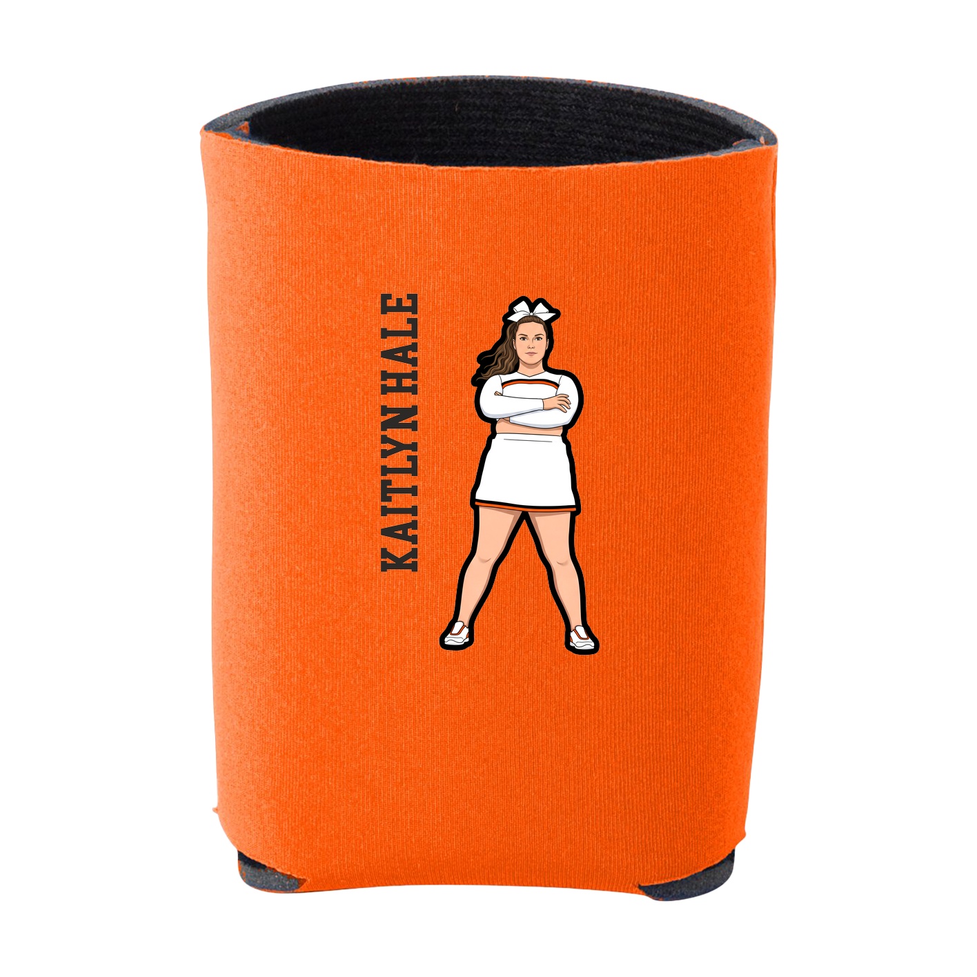 Can Holder — Name Vertical in Orange