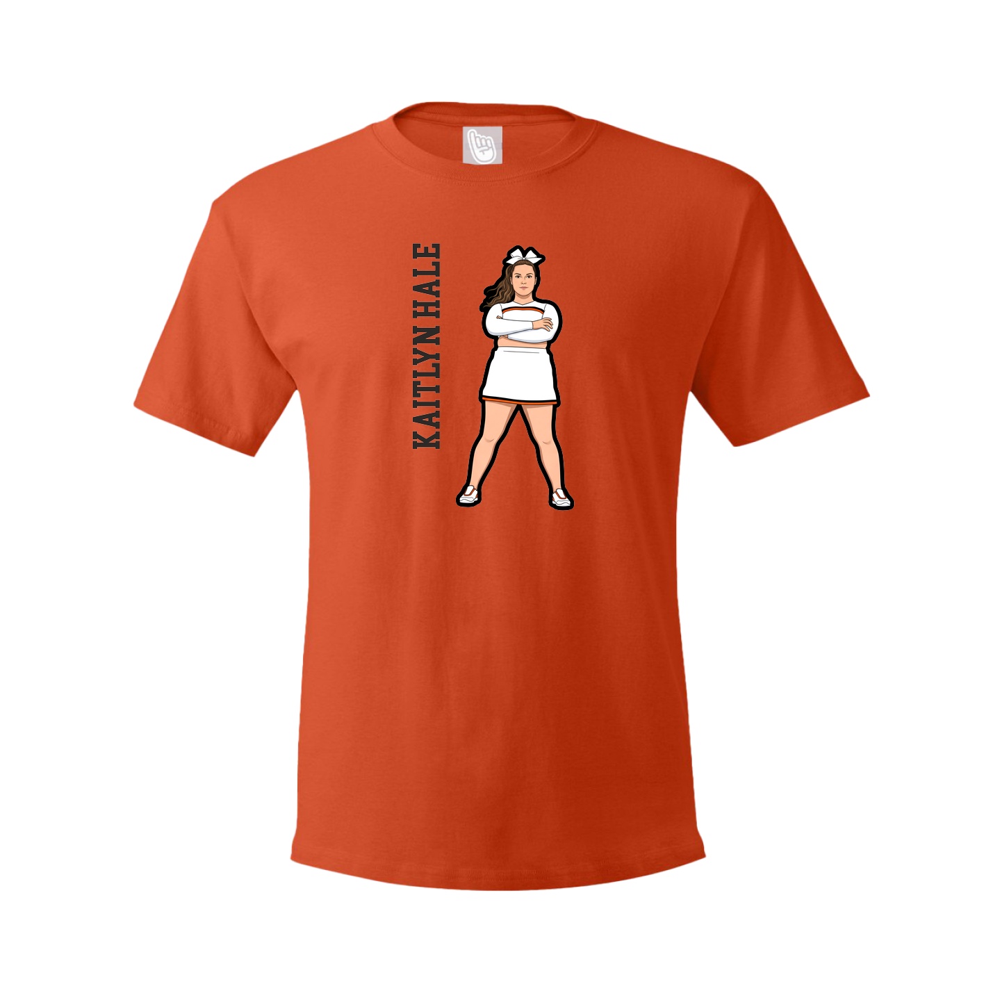 Youth Tee — Name Vertical in Orange