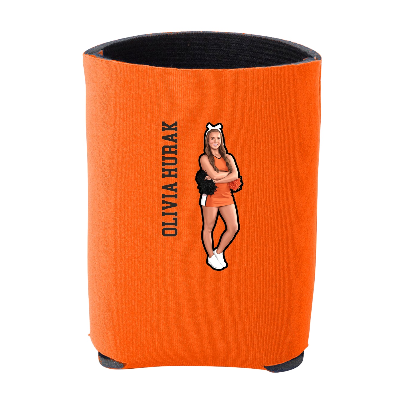 Can Holder — Name Vertical in Orange