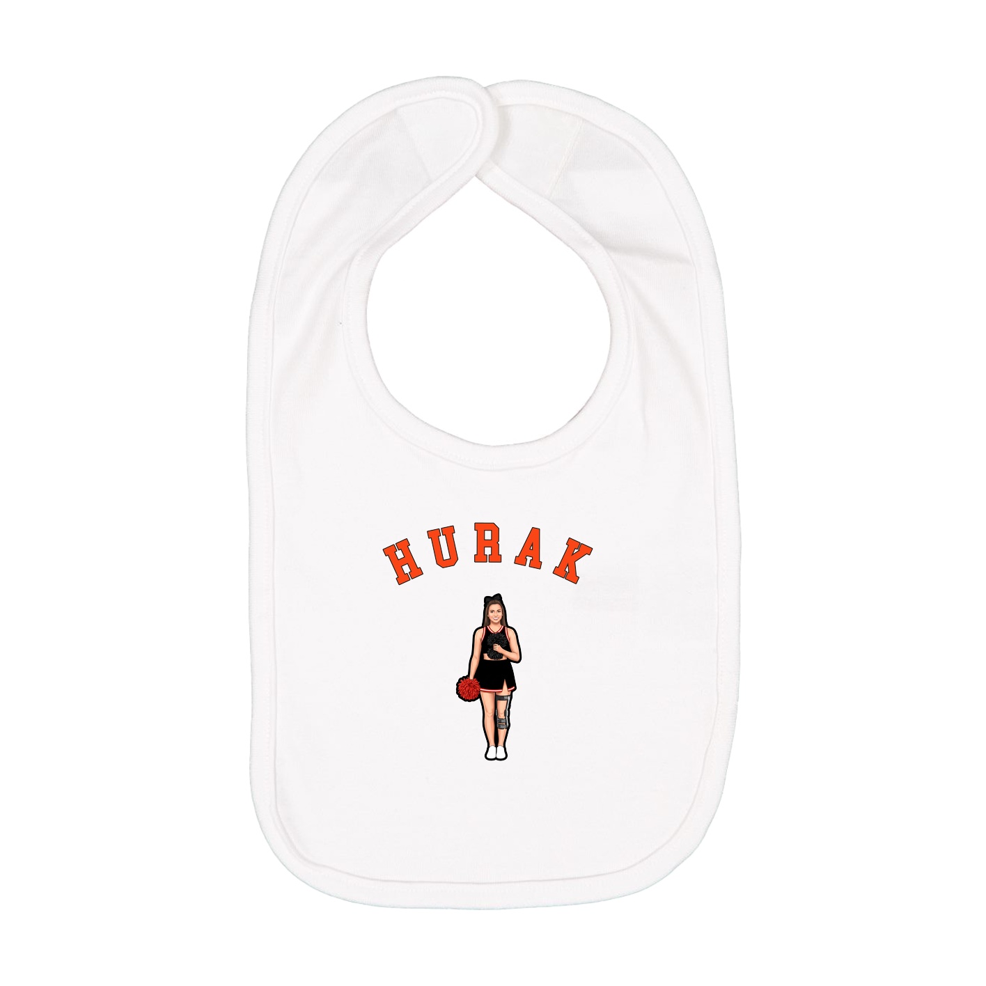 Infant Bib — Shirsey Arch in White