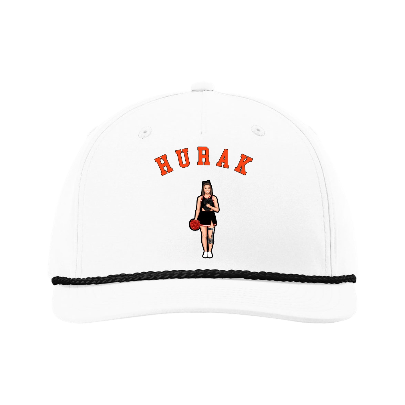 Five-Panel Classic Rope Cap — Shirsey Arch in White