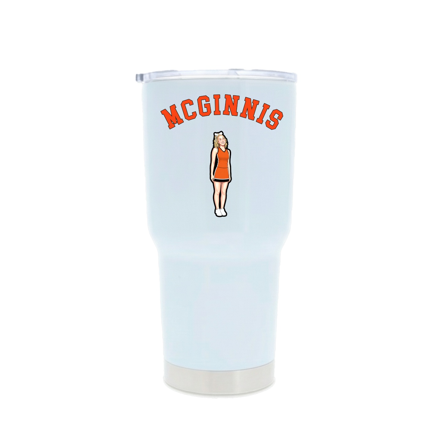 30oz Stainless Steel Tumbler — Shirsey Arch in White