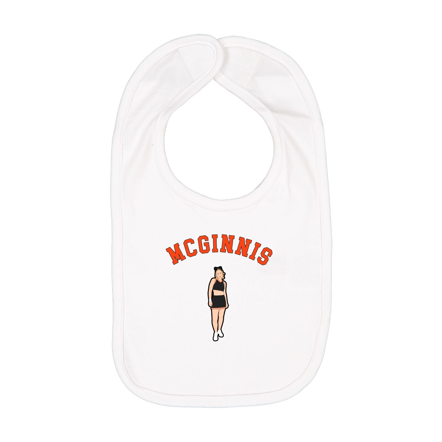 Infant Bib — Shirsey Arch in White