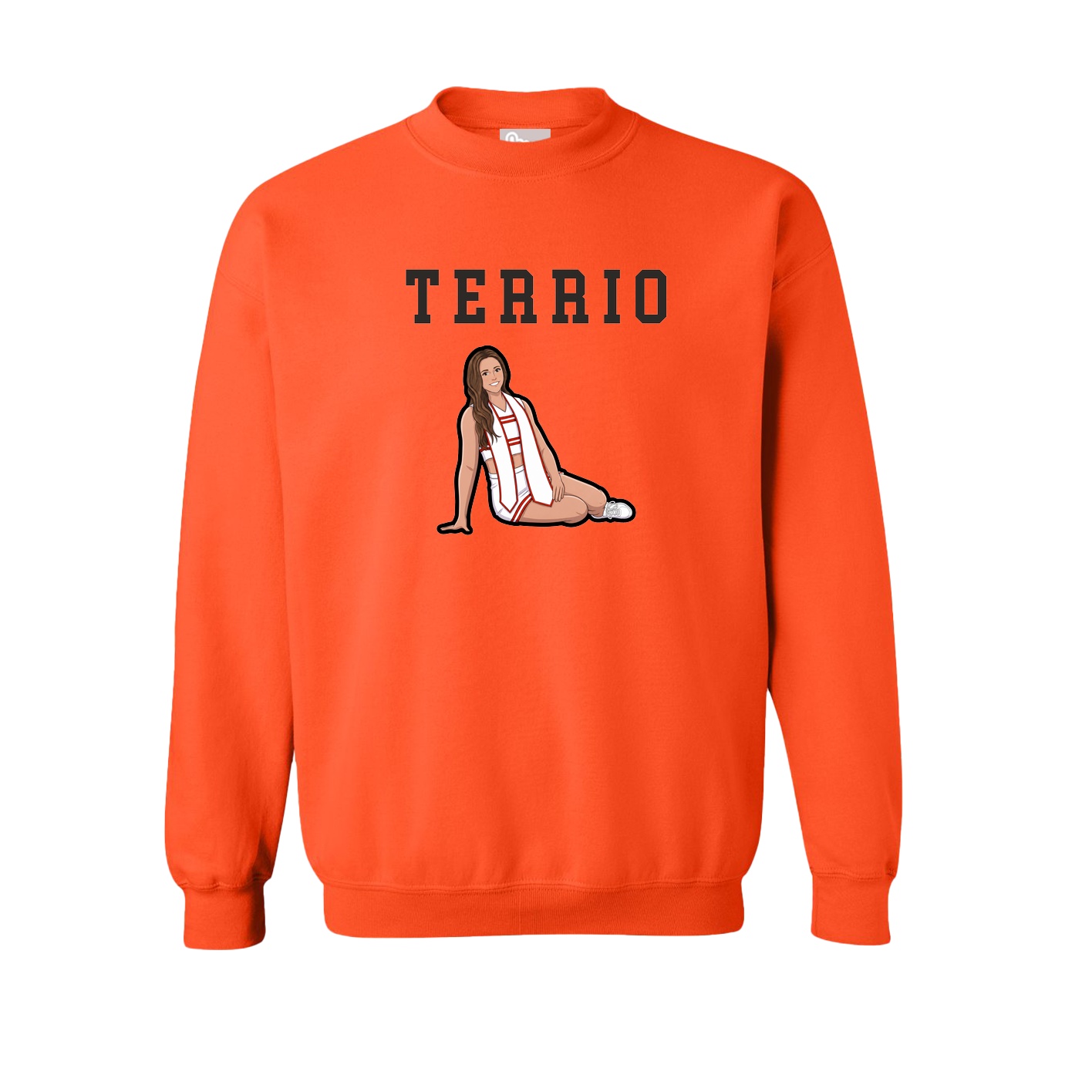 Fleece Crew — Shirsey in Orange
