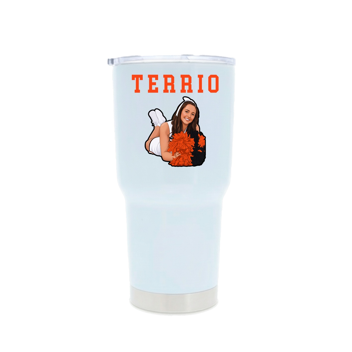 30oz Stainless Steel Tumbler — Shirsey in White