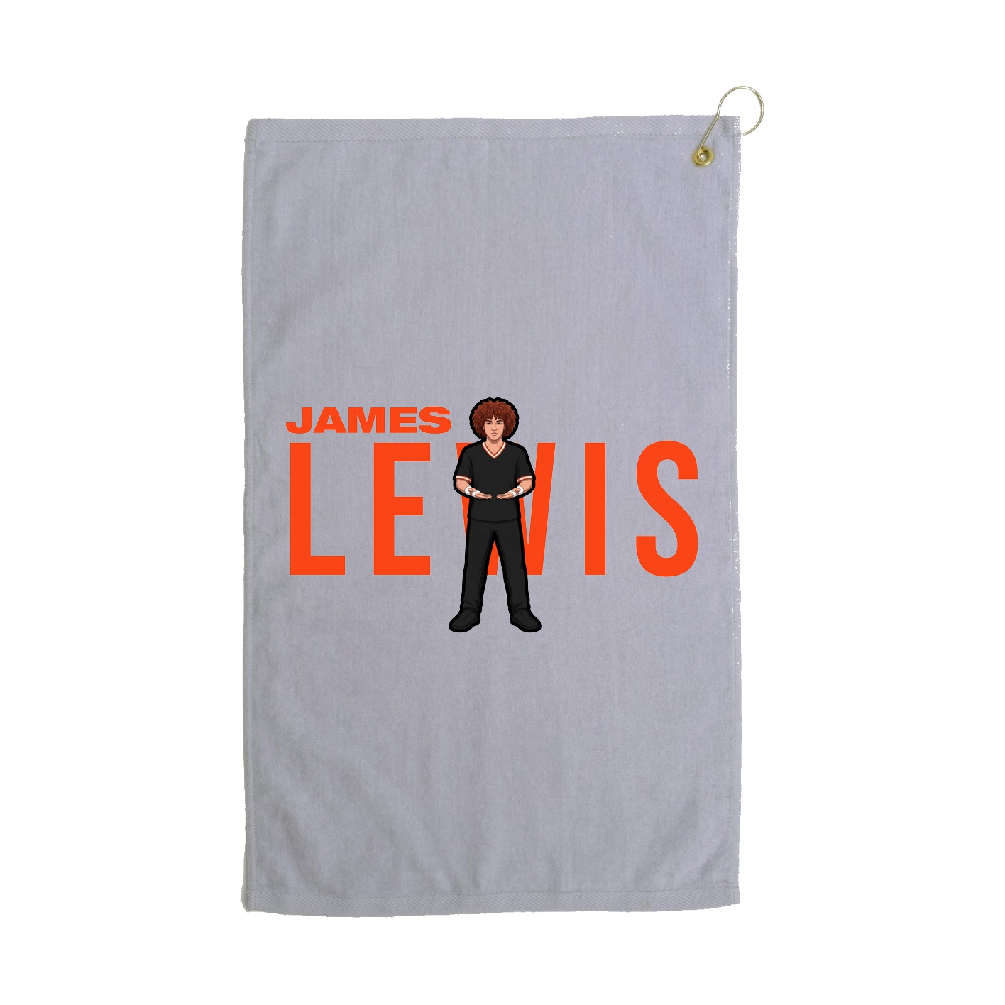 Golf Towel — Player Name in Grey