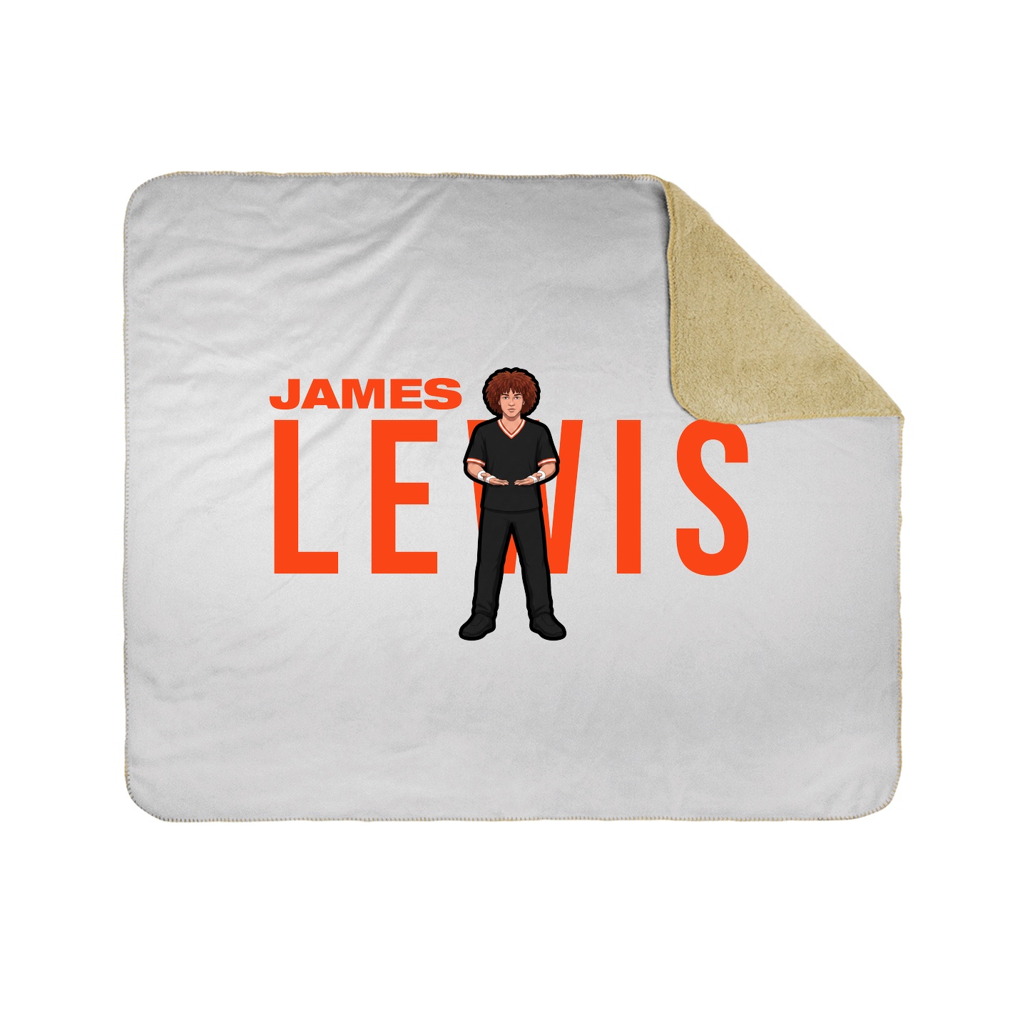 Throw Blanket — Player Name in White
