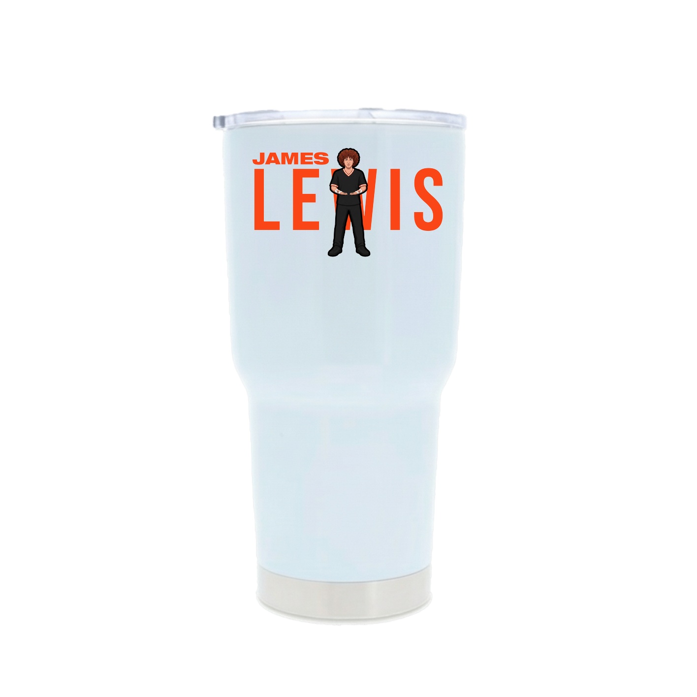 30oz Stainless Steel Tumbler — Player Name in White