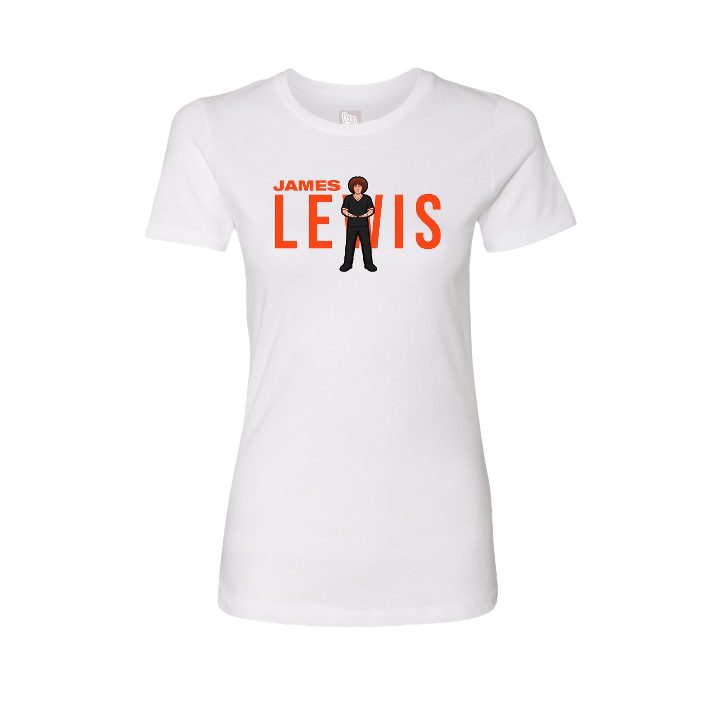 Fitted Women's Tee — Player Name in White