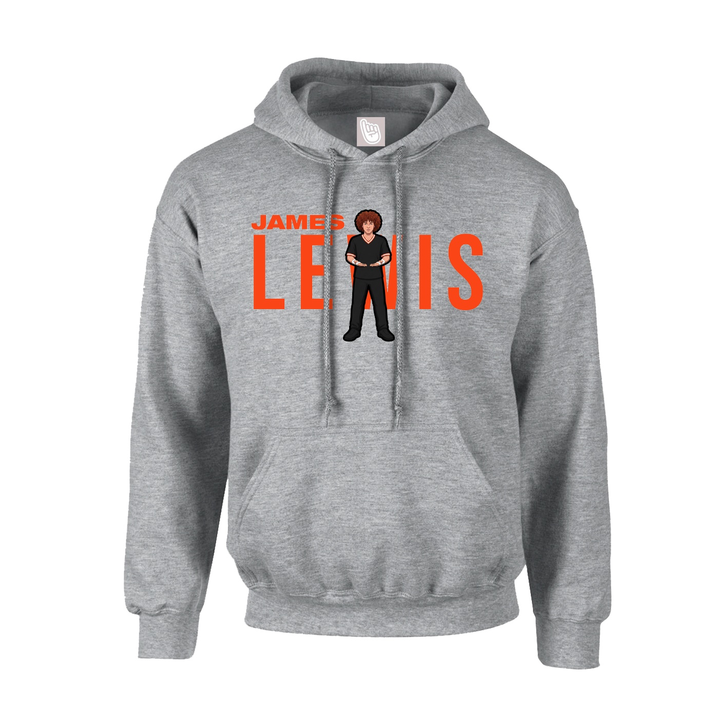 Hoodie — Player Name in Grey