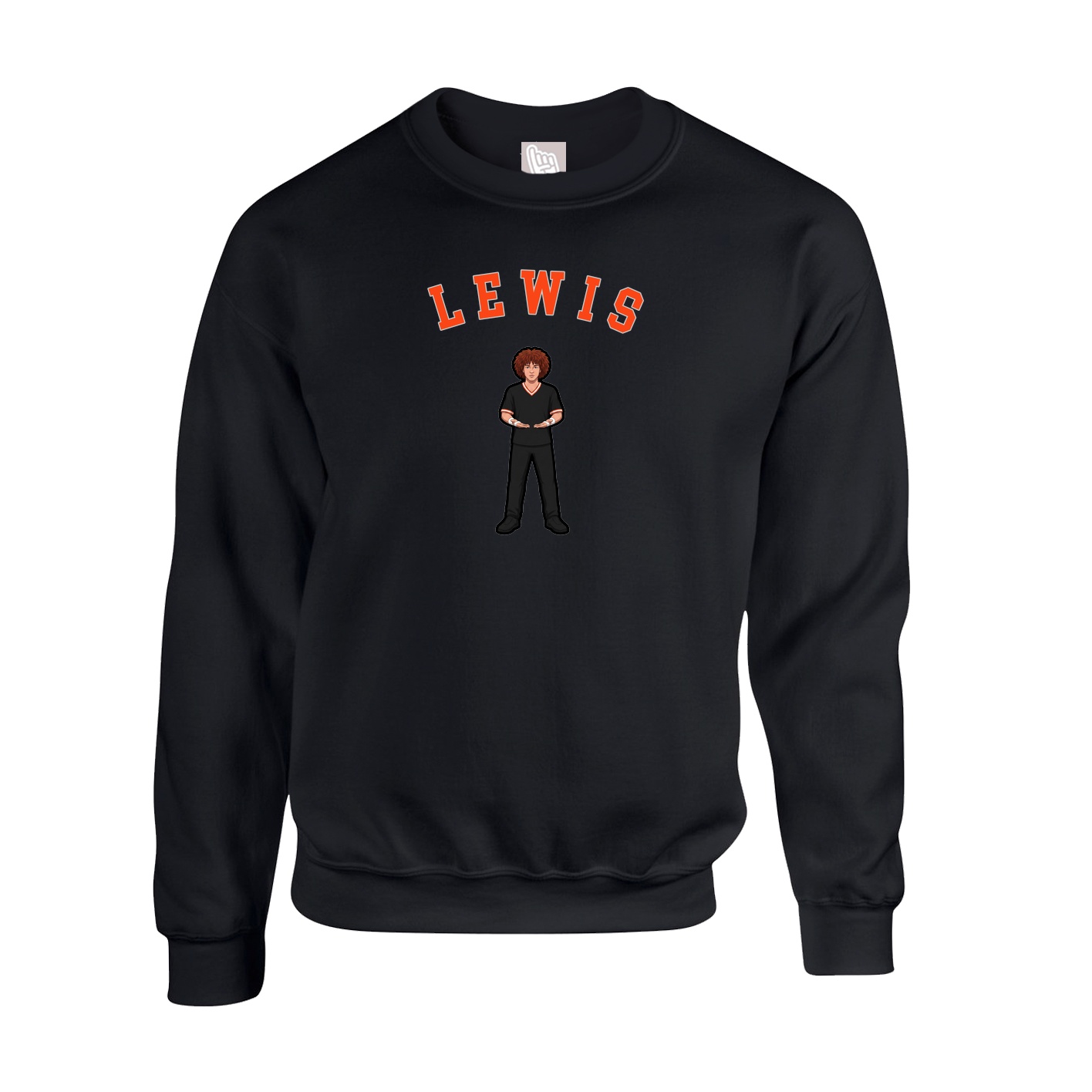 Fleece Crew — Shirsey Arch in Black