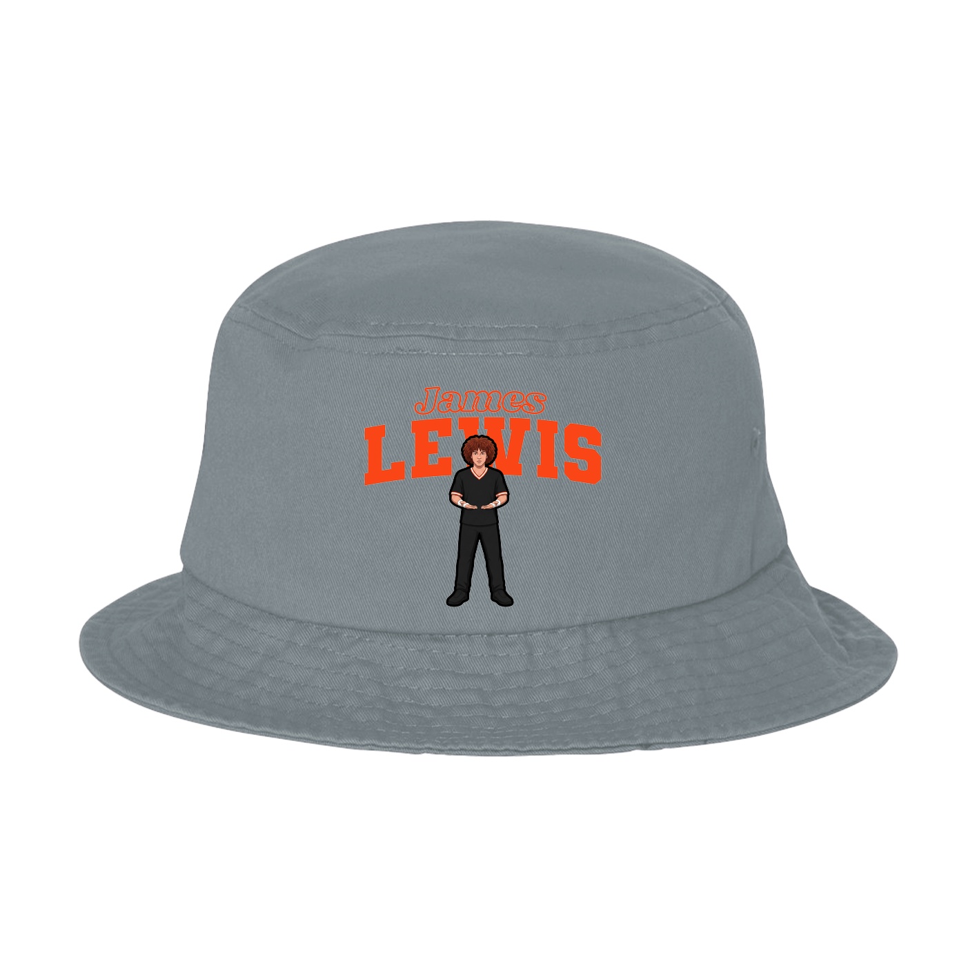 Bucket Cap — Name Arch in Grey
