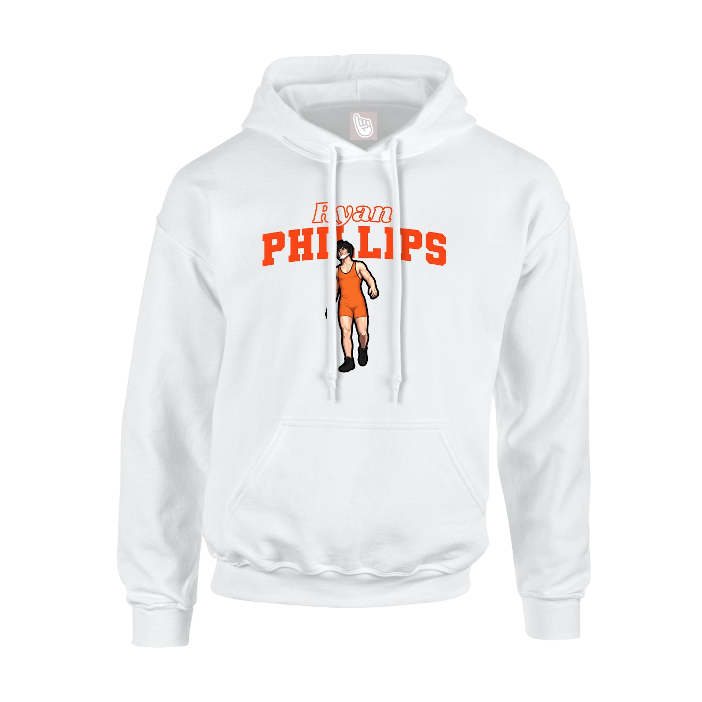 Hoodie — Name Arch in White