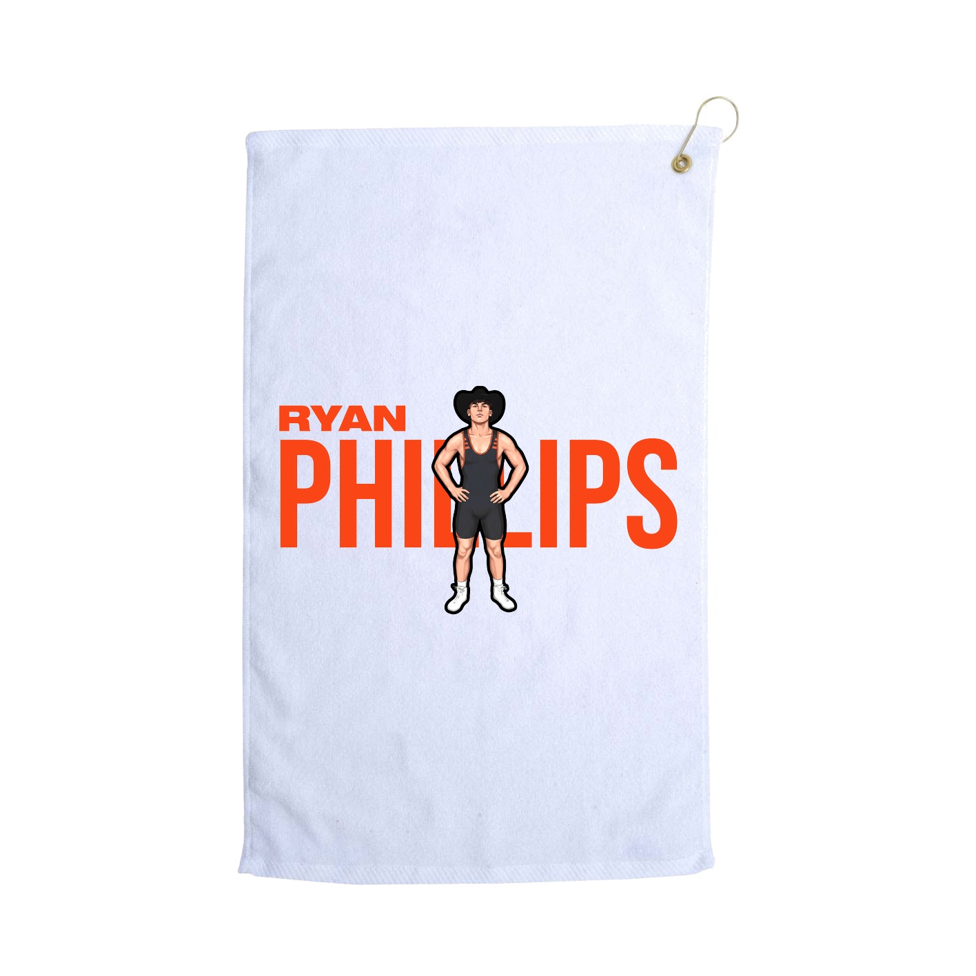 Golf Towel — Player Name in White