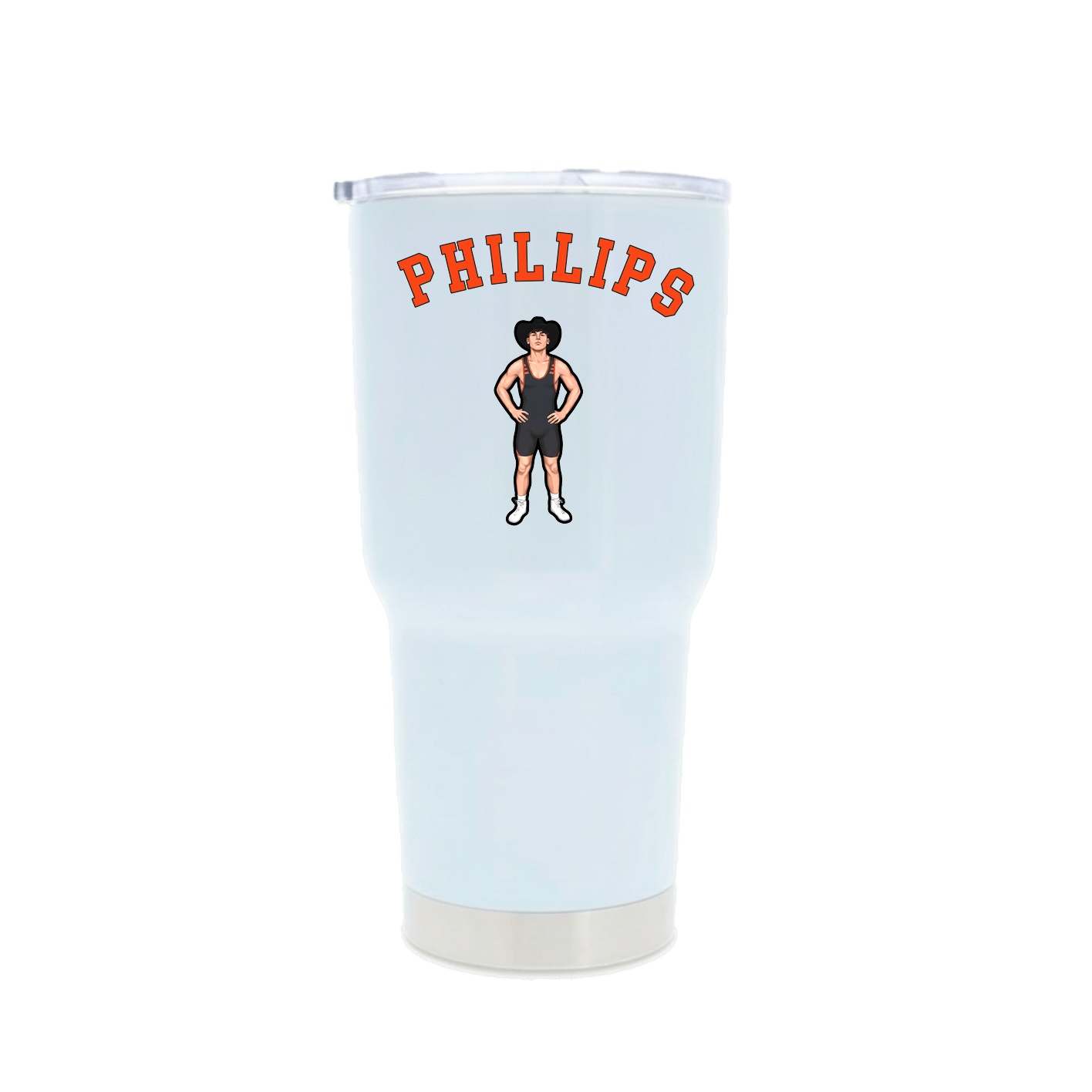 30oz Stainless Steel Tumbler — Shirsey Arch in White