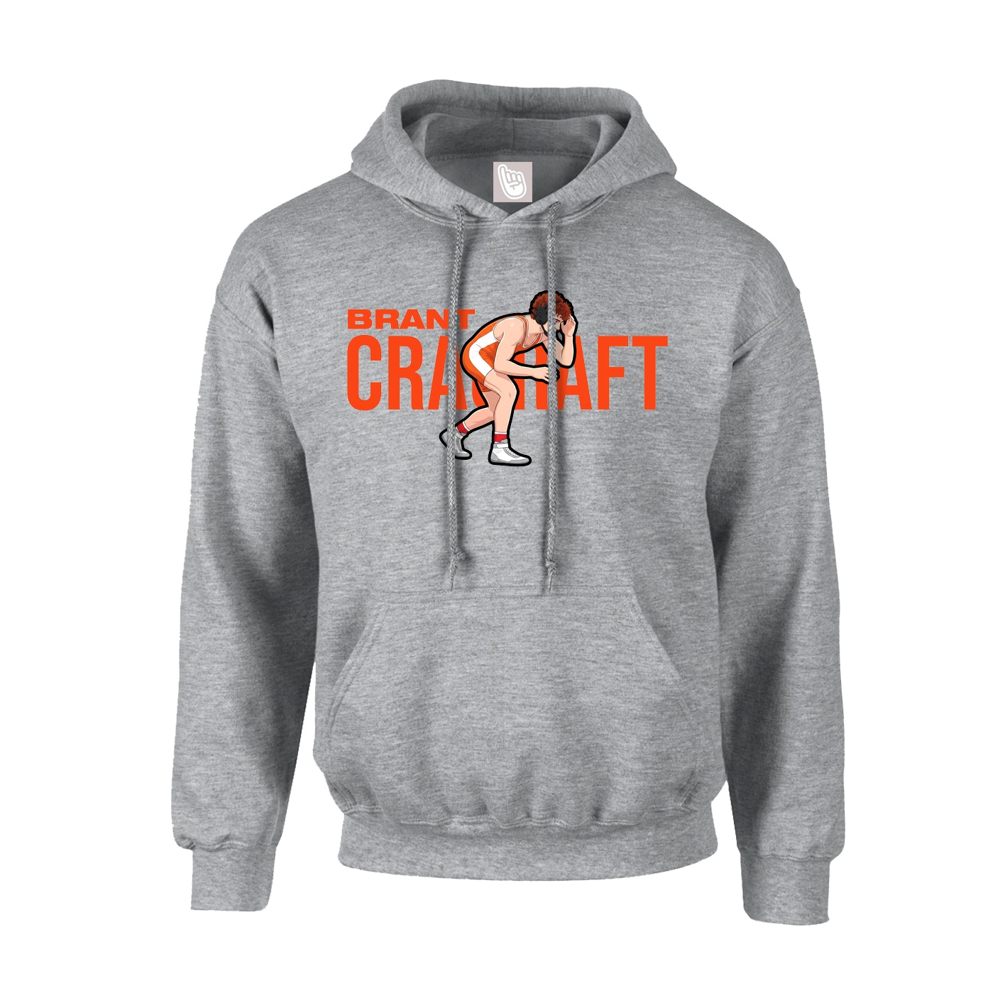Hoodie — Player Name in Grey