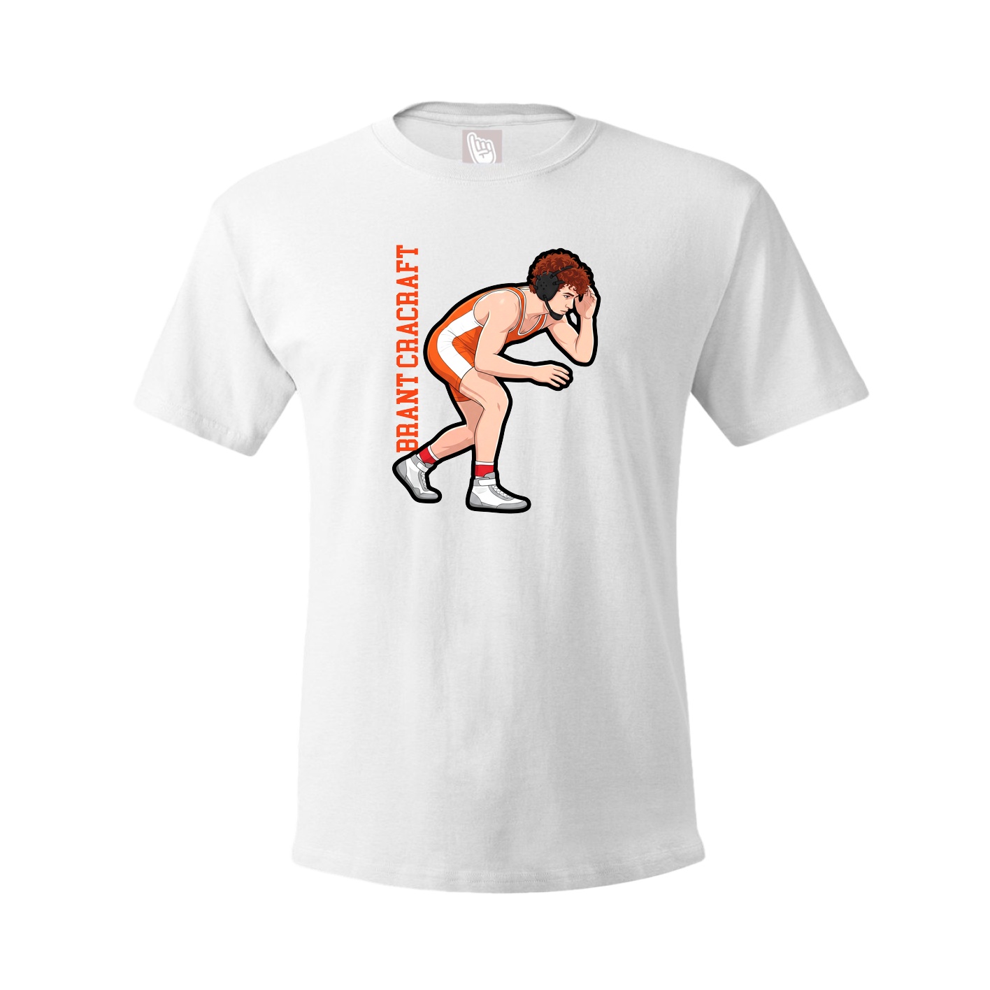 Tee — Name Vertical in White