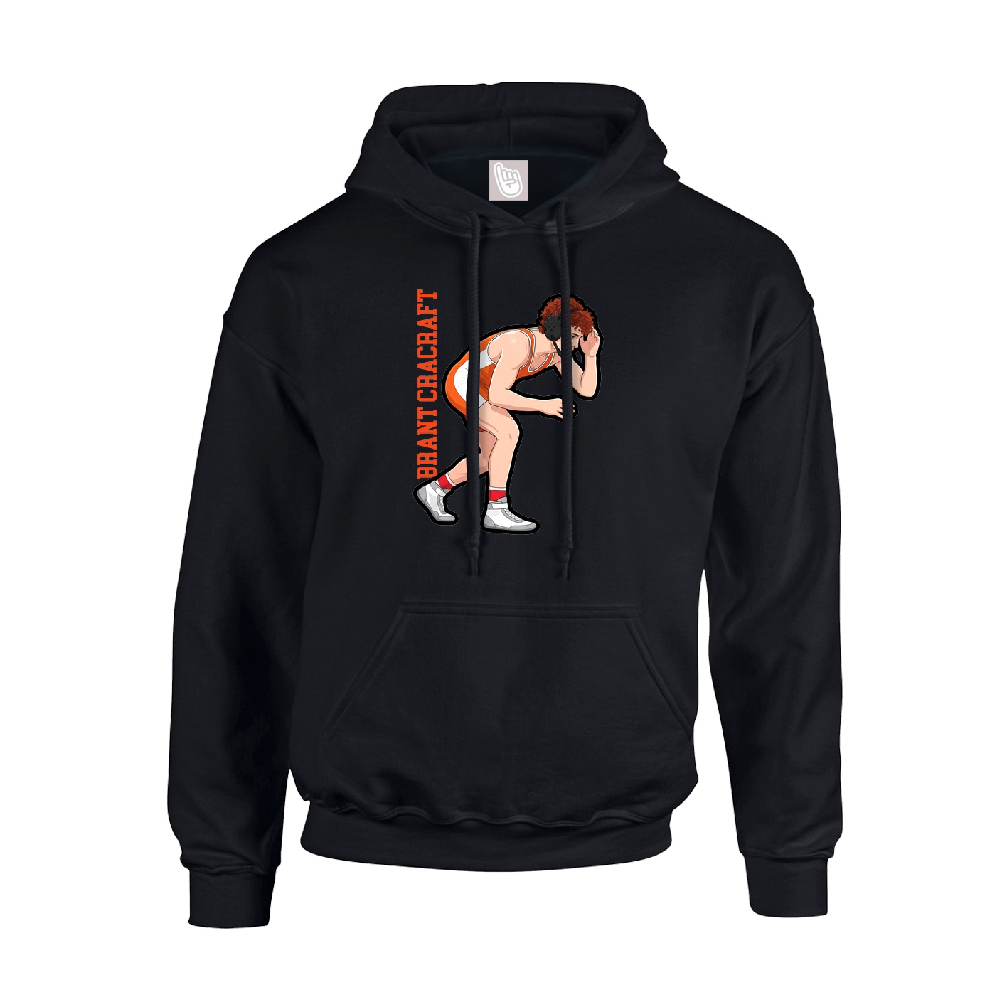 Hoodie — Name Vertical in Black