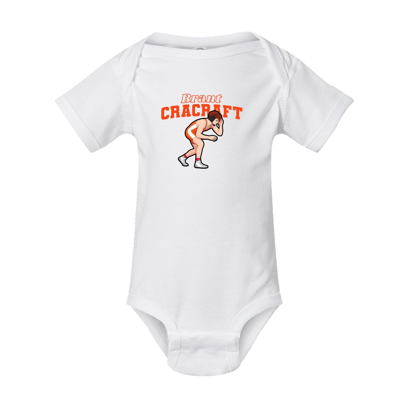 Baby Onesie — Name Arch in White