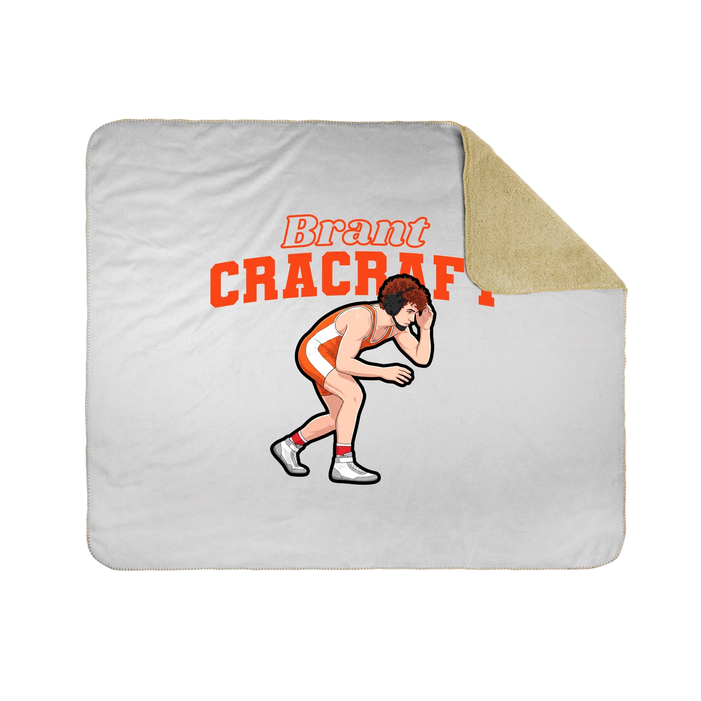 Throw Blanket — Name Arch in White