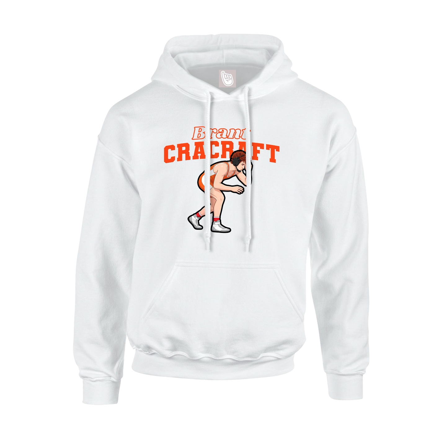 Hoodie — Name Arch in White