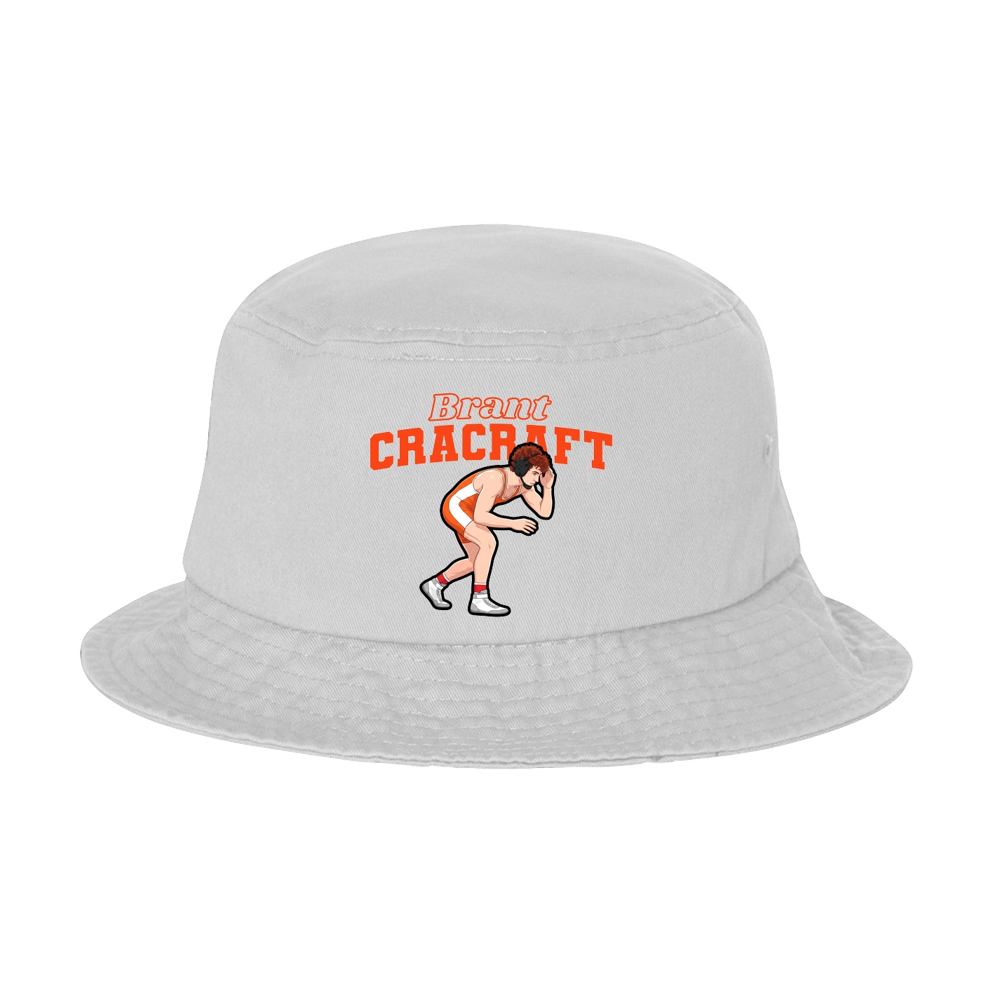 Bucket Cap — Name Arch in White
