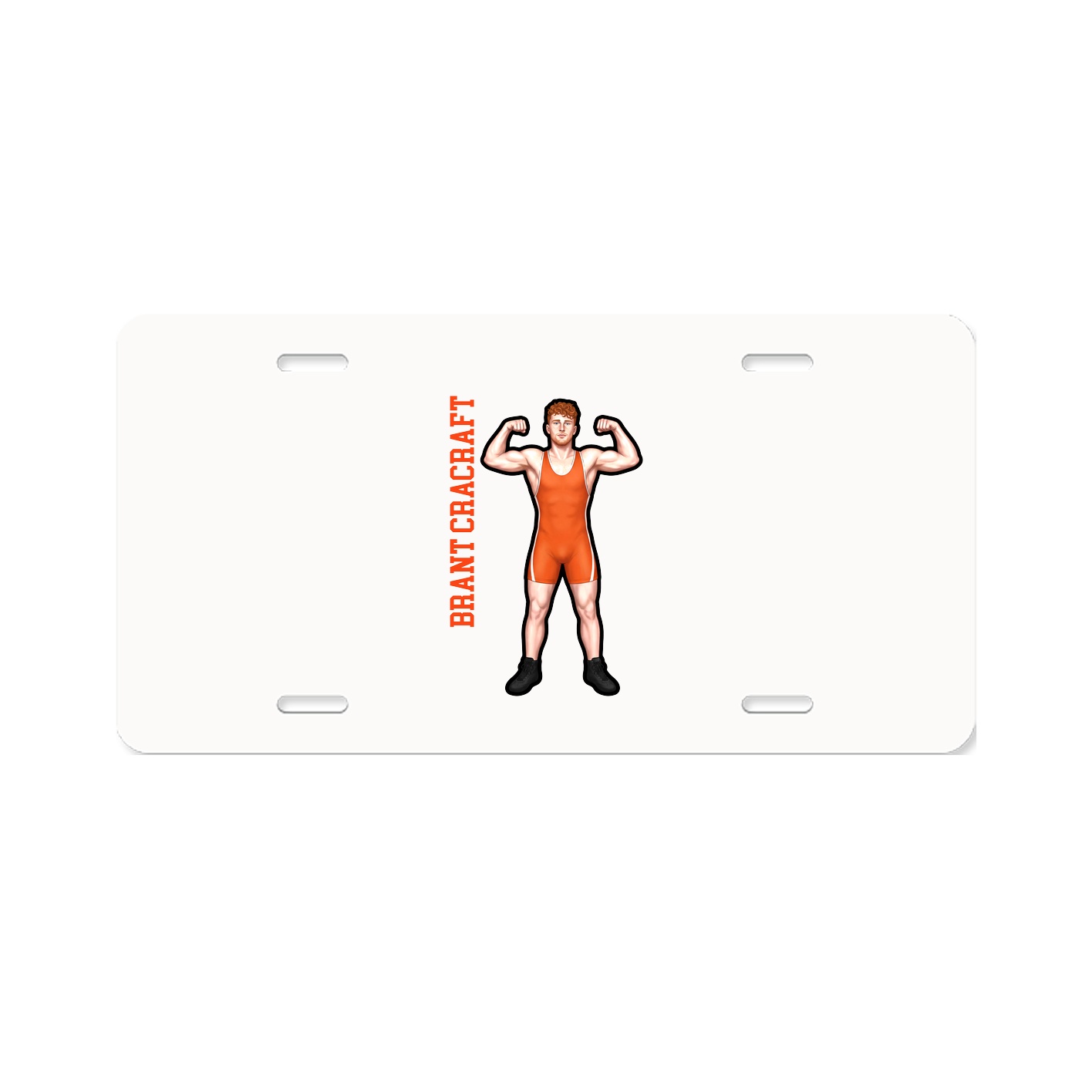 License Plate — Name Vertical in Classic