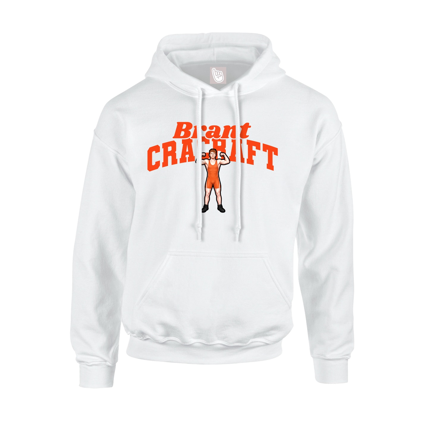 Youth Hoodie — Signature Arch in White