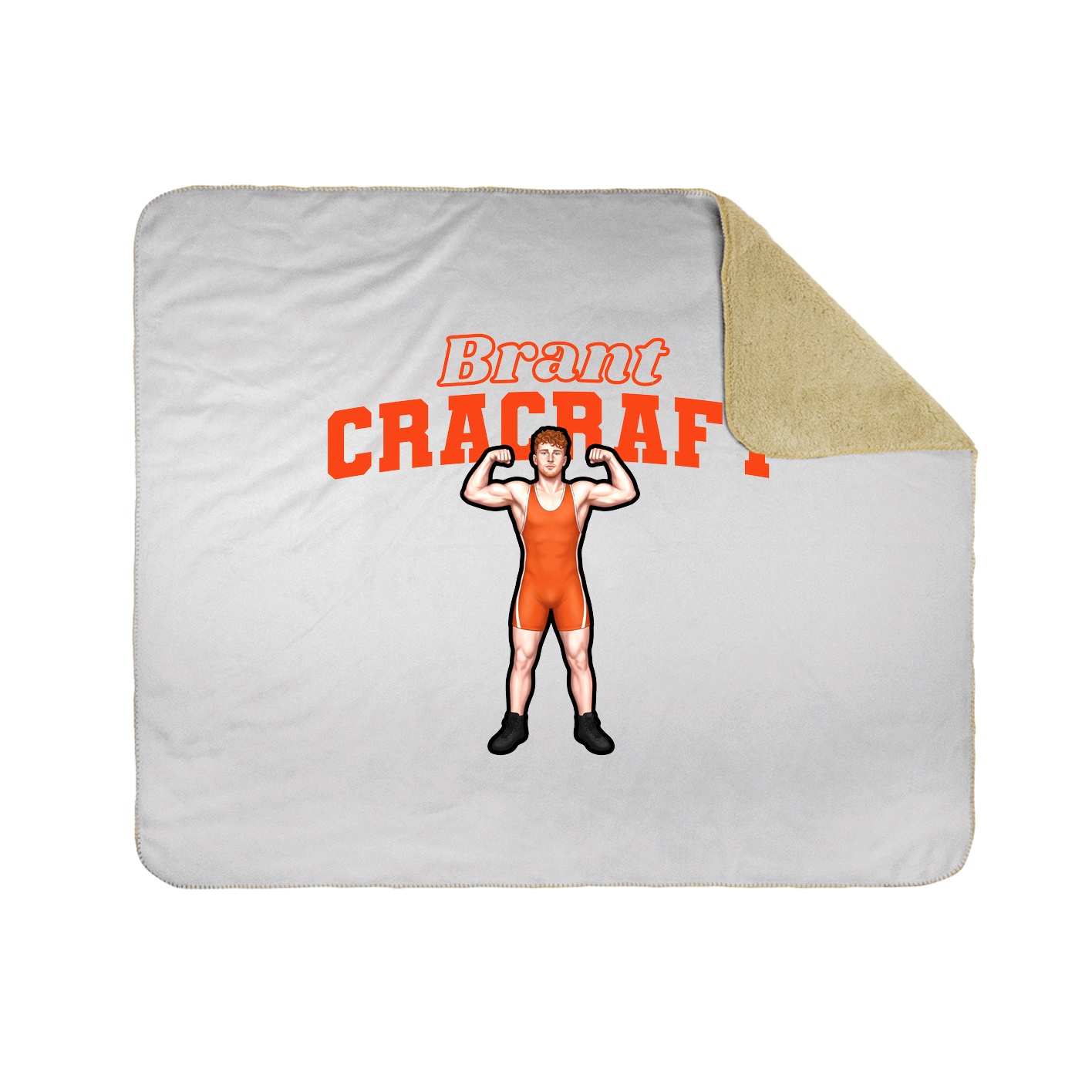 Throw Blanket — Name Arch in White