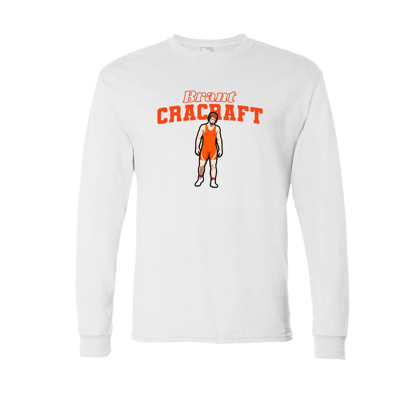 Long Sleeve Tee — Name Arch in White