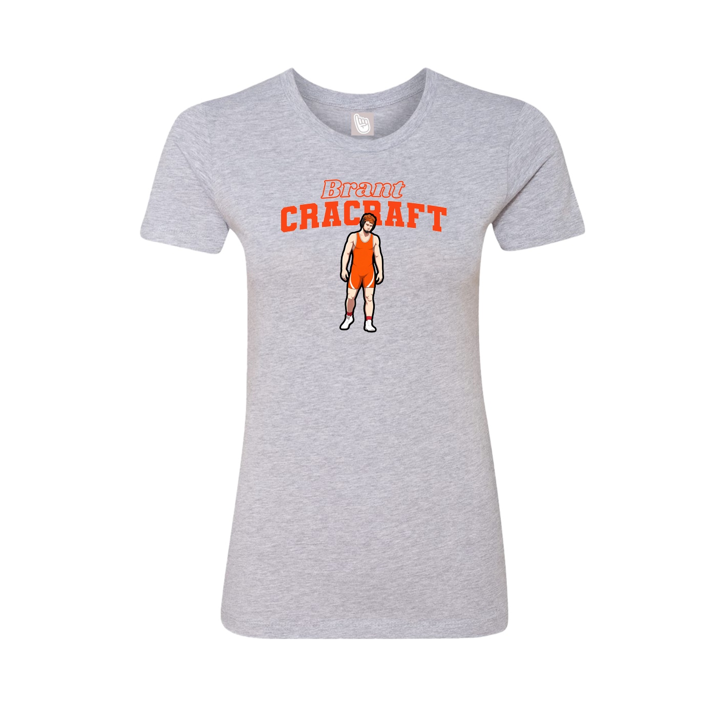 Womens Tee — Name Arch in Grey