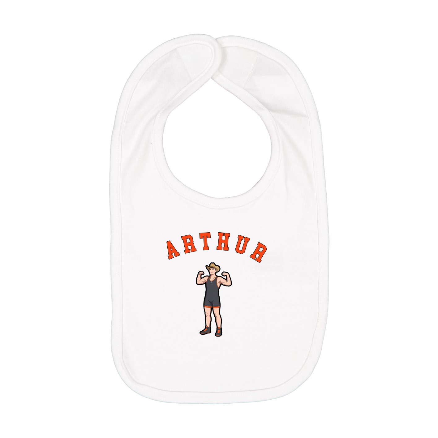 Infant Bib — Shirsey Arch in White