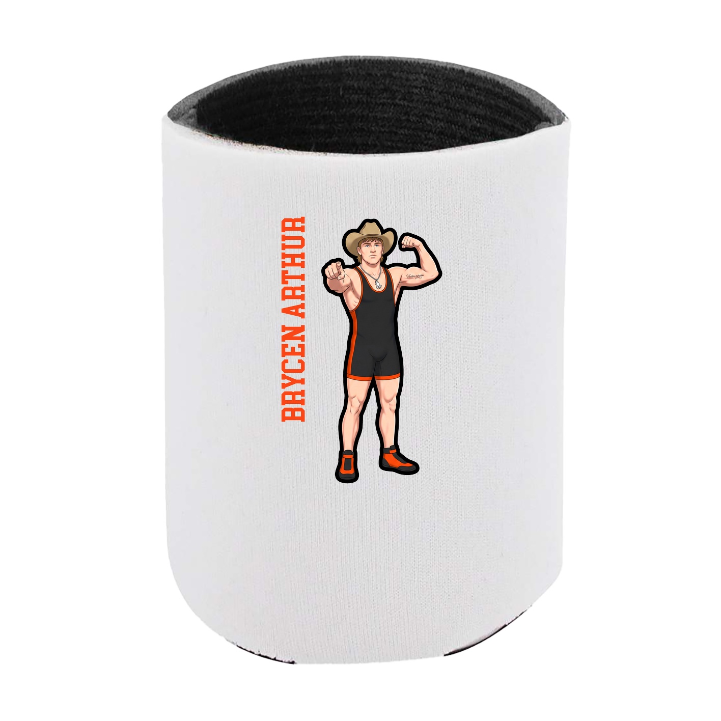 Can Holder — Name Vertical in White