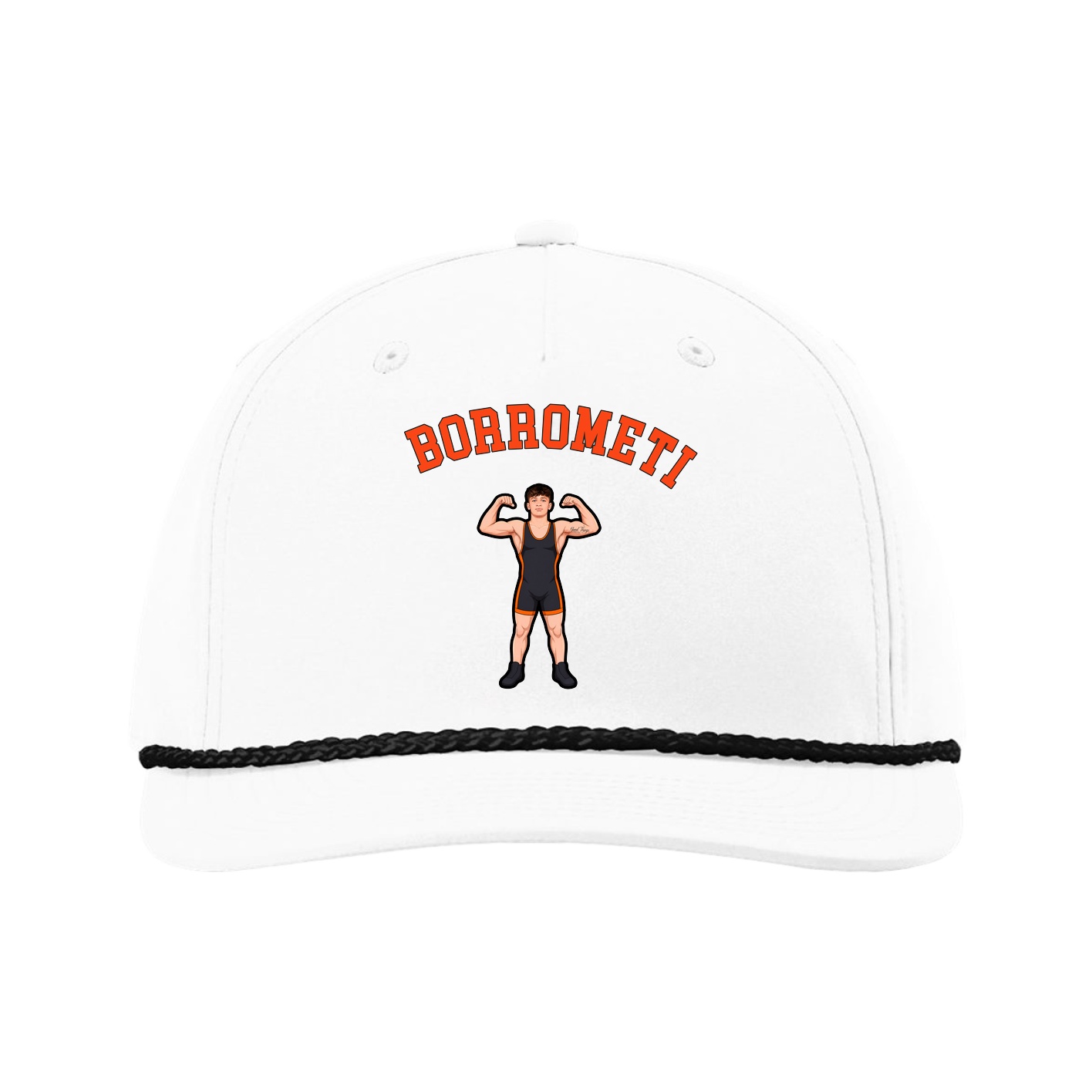 Five-Panel Classic Rope Cap — Shirsey Arch in White