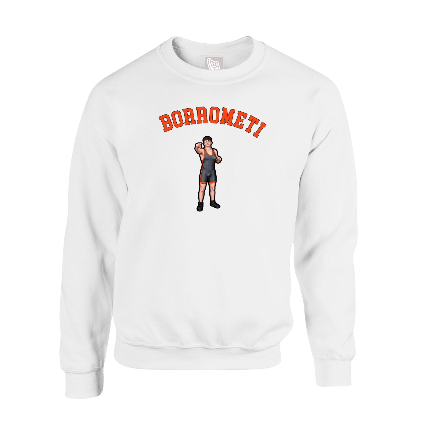 Fleece Crew — Shirsey Arch in White