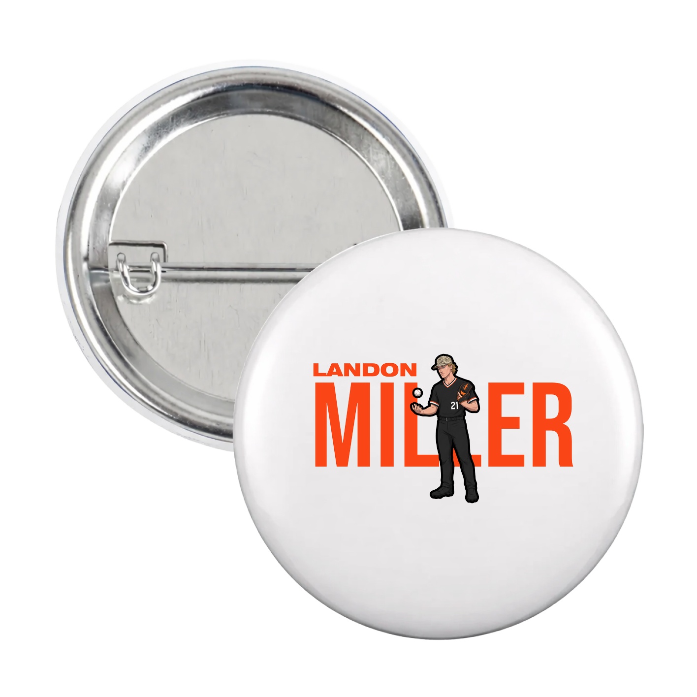 Game Day Button — Player Name in White