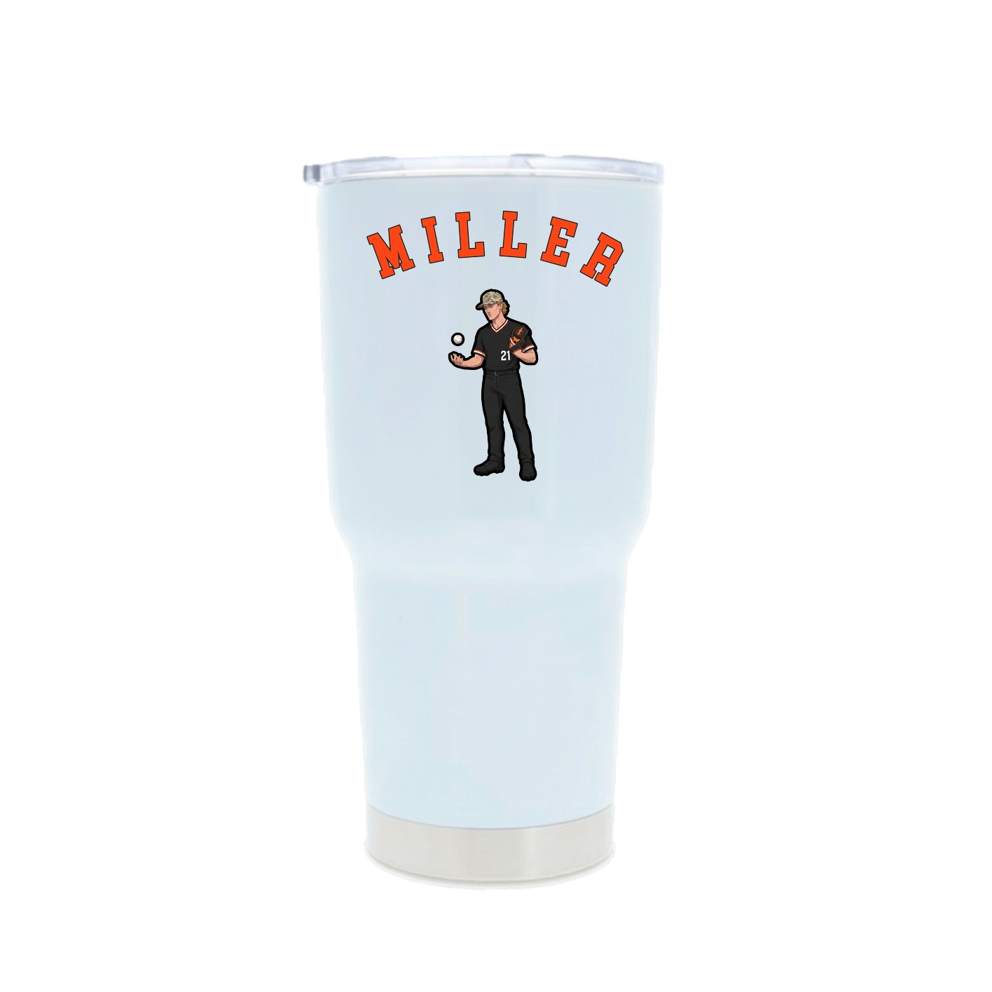 30oz Stainless Steel Tumbler — Shirsey Arch in White