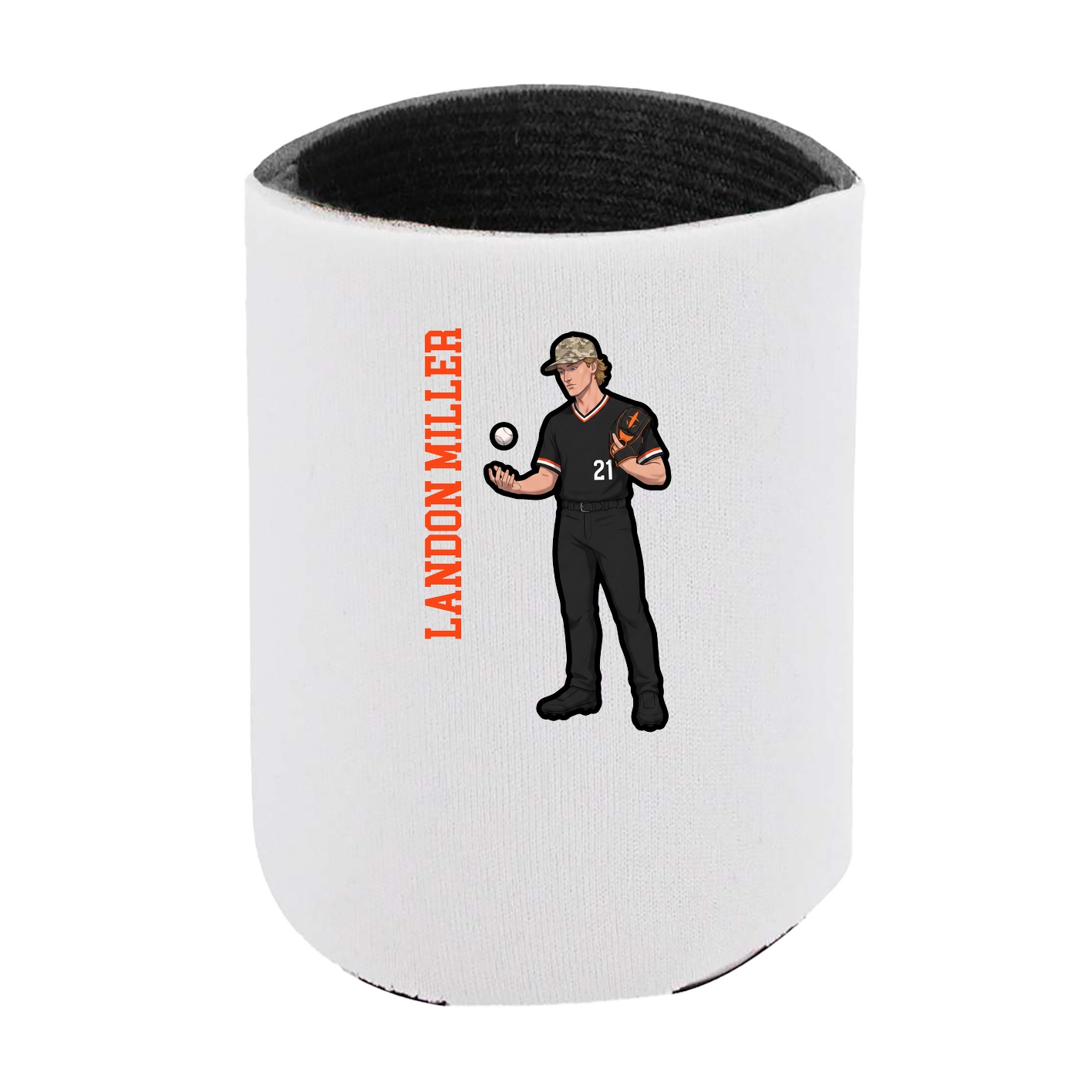 Can Holder — Name Vertical in White