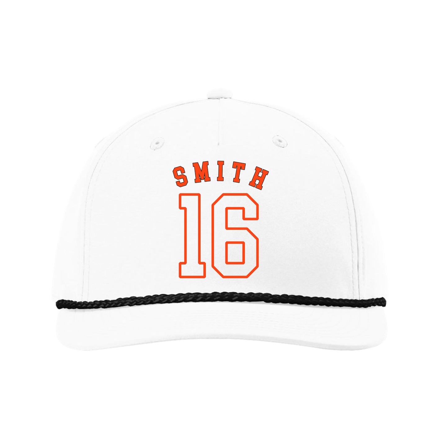 Five-Panel Classic Rope Cap — Shirsey Arch in White