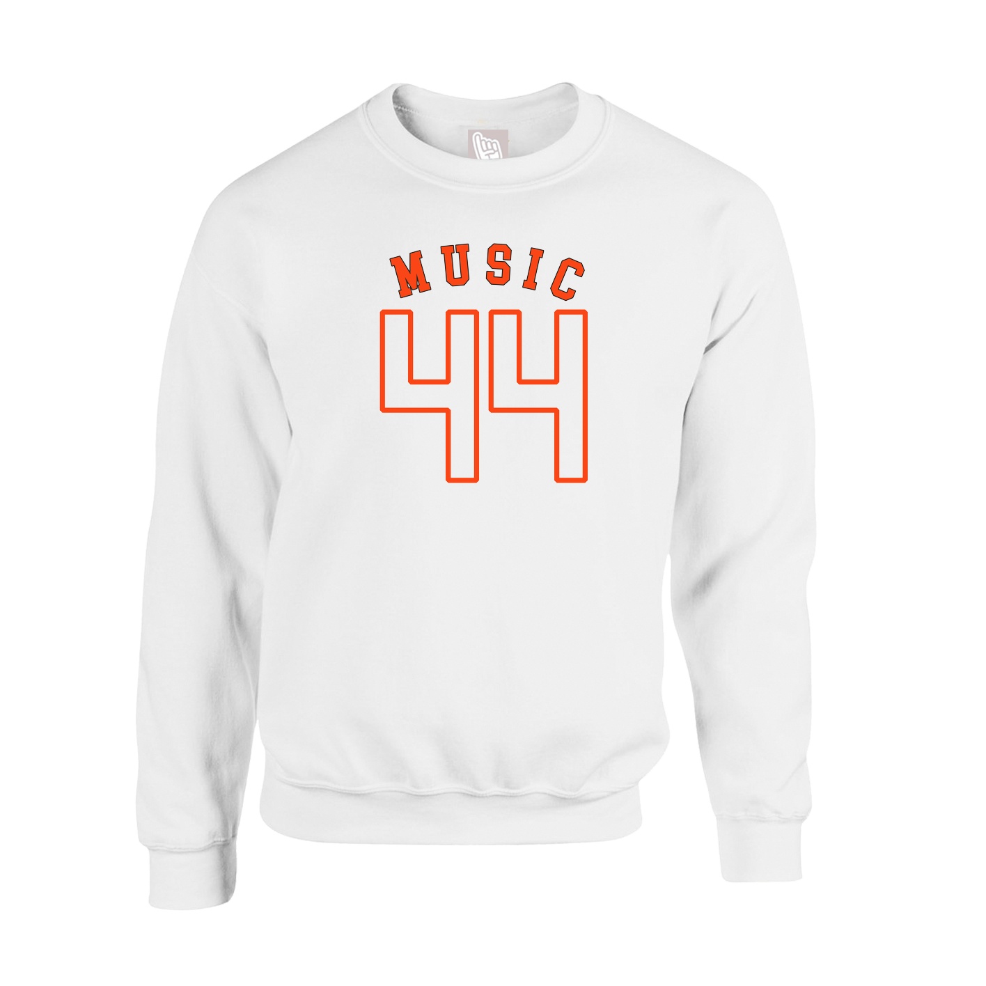 Fleece Crew — Shirsey Arch in White