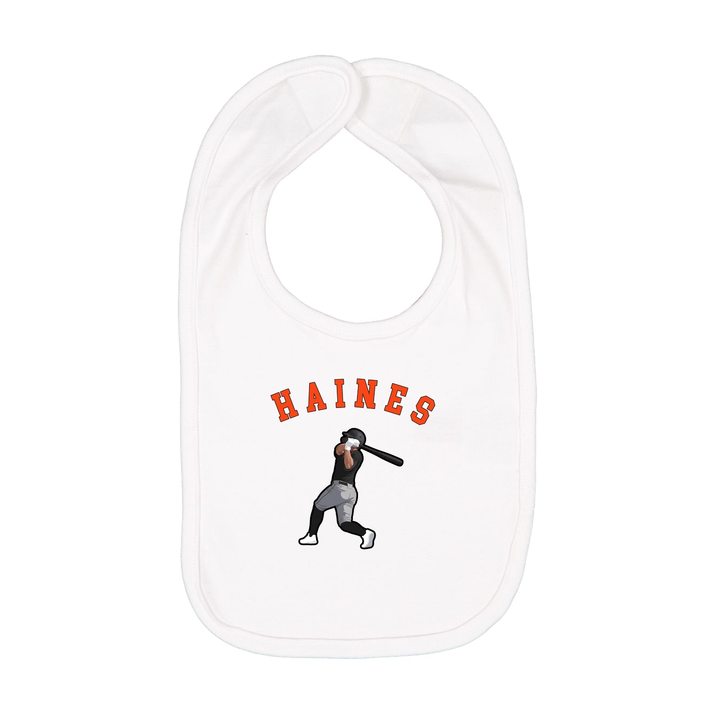 Infant Bib — Shirsey Arch in White