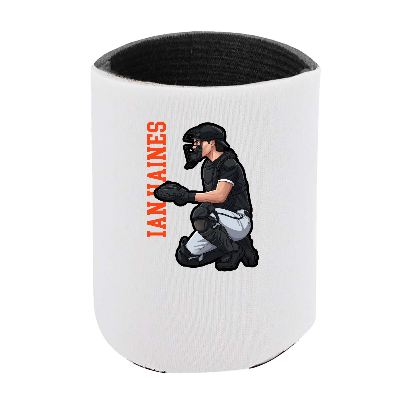 Can Holder — Name Vertical in White