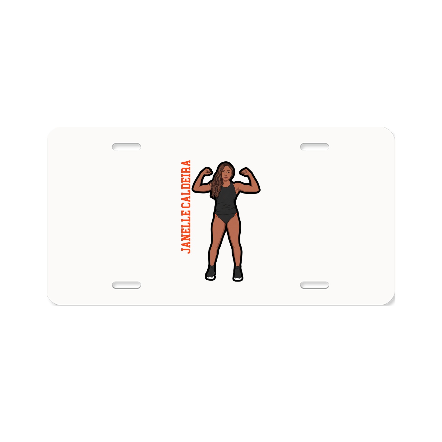License Plate — Name Vertical in Classic