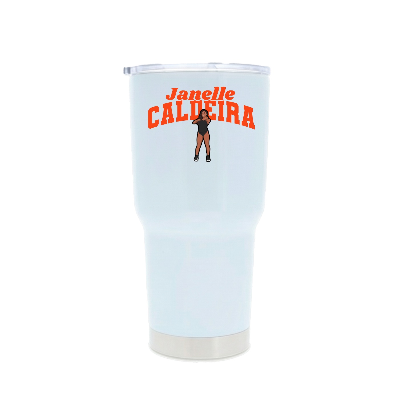 30oz Stainless Steel Tumbler — Signature Arch in White